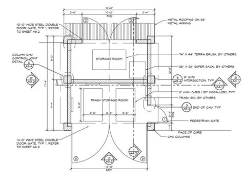 trash enclosure floor design